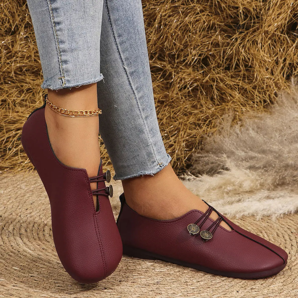Ins Square Toe Slip-on Sandals Summer Fashion Soft Flat Shoes For Women NasShop