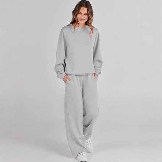 Men's And Women's Hoodie And Straight-leg Pants Set NasShop