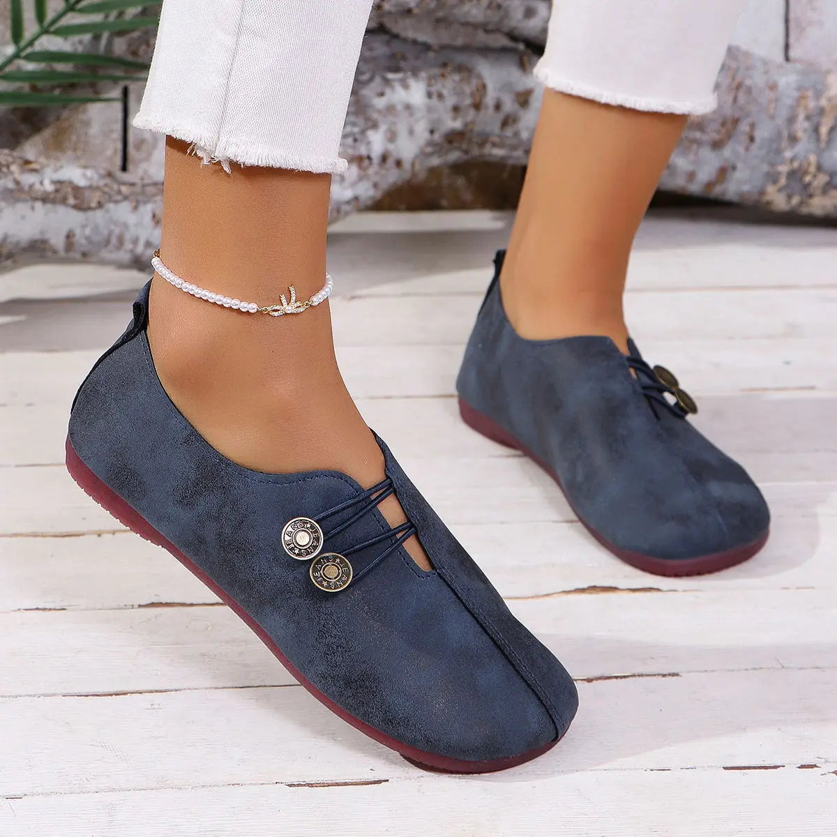 Ins Square Toe Slip-on Sandals Summer Fashion Soft Flat Shoes For Women NasShop
