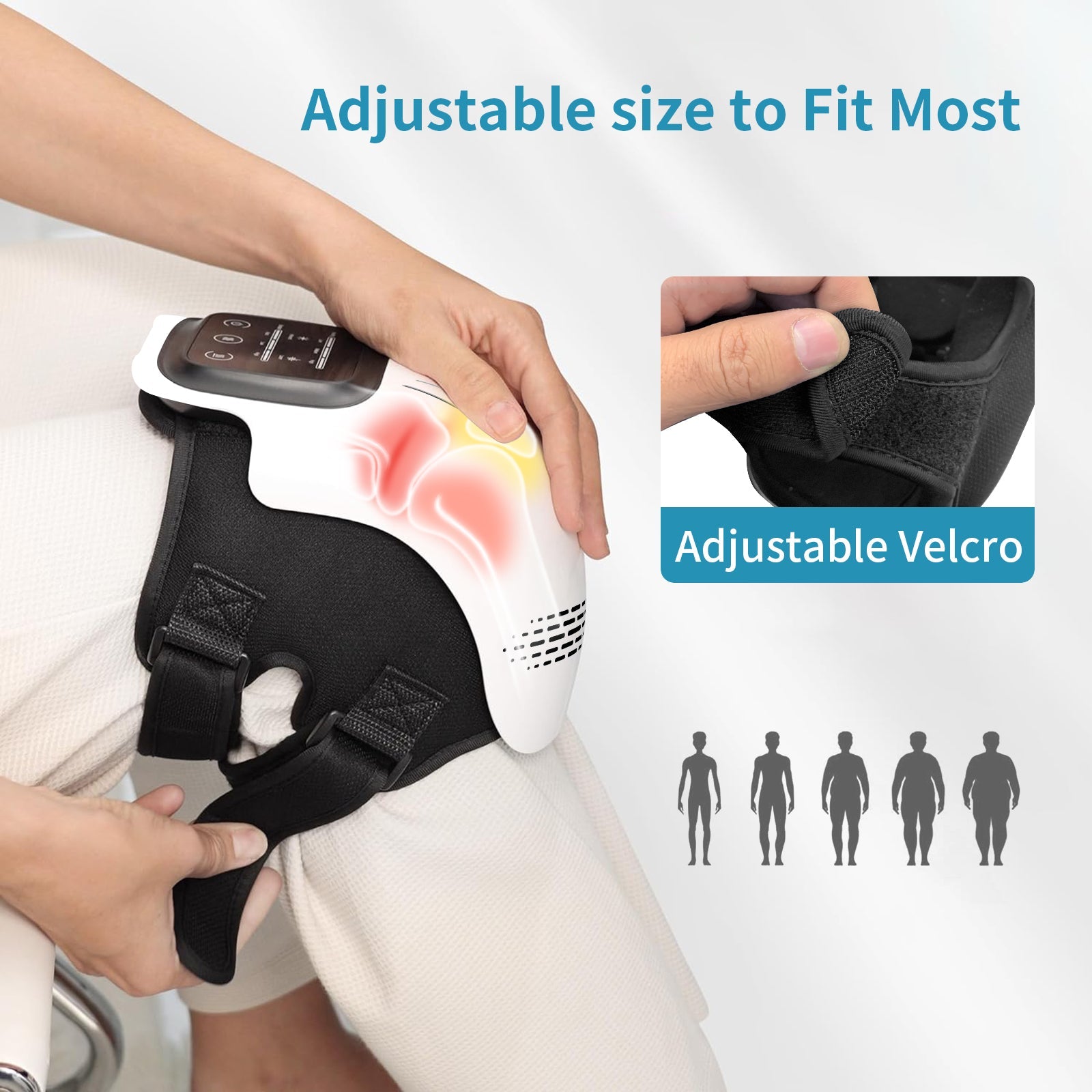 Intelligent Home Use Electric Intelligent Kneading Heating Knee Massager Rechargeable Pain Relief Infrared Laser Vibration Knee Massager Ma boutique