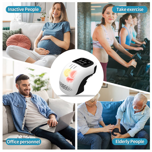 Intelligent Home Use Electric Intelligent Kneading Heating Knee Massager Rechargeable Pain Relief Infrared Laser Vibration Knee Massager Ma boutique
